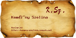 Kemény Szelina névjegykártya